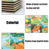 2 PCS Wooden 3D Stereo Dinosaur Puzzle Children Educational Early Education Toys(Triceratops)