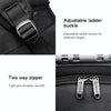 BANGE Waterproof Travel Men Backpack Rechargeable Large Capacity Shoulders Bag with Earplug Hole (Black)