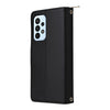 For Samsung Galaxy A23 5G Nine-card Slots Zipper Wallet Bag Leather Phone Case(Black)