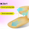 1pair 2 in 1 Anti-grinding Silicone Thickened Heel Stickers(Transparent)