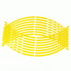 Motorcycle Rim Stickers Personality Wheels Modified Decals(Yellow)