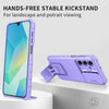 For Samsung Galaxy A36 Stereoscopic Holder Sliding Camshield Phone Case(Purple)