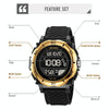 SKMEI 2099 Multifunctional Men Outdoor 50M Waterproof Luminous Digital Wrist Watch(Black+White)