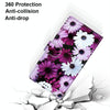 For Alcatel 1SE (2020) Coloured Drawing Cross Texture Horizontal Flip PU Leather Case with Holder & Card Slots & Wallet & Lanyard(Chrysanthemum Pink White Purple)