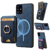 For Samsung Galaxy A71 Retro Splitable Magnetic Stand Card Bag Leather Phone Case(Blue)