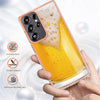 For Samsung Galaxy S25 Ultra 5G Electroplating Marble Dual-side IMD Phone Case(Draft Beer)