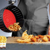 Air Fryer Reusable Silicone Liner Mat Non-Stick Steamer Pad Kitchen Accessories Square Red 23cm