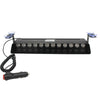 12 LED Car Front Suction Cup High Brightness Strobe Light(Red Blue)