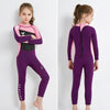 DIVE & SAIL WS-18818 Children Diving Suit One-piece Warm Snorkeling Surfing Anti-jellyfish Swimsuit, Size:S(Black Pink Sleeve)