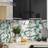 4 PCS  Crystal Film Wall Tile Sticker Imitation Marble Pattern Wall Sticker(DLS034)
