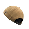 A36 Cartoon Coconut Tree Pattern Retro Hip Hop Without Eaves Sailor Hat Landlord Hat Skullcap, Size:One Size(Khaki)