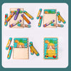 QBT01 Children Double-Sided Wooden Puzzle Bar Puzzle Toy(School Bus + Ship)