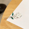 Rhinestone Fashion Hair Clips Women Bangs Headwear, Styles: 256 Little Flowers White