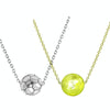 Three-Dimensional Sports Ball Pendant Necklace,Style: Women Football  18K