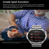 ET485 1.43 inch Color Screen Smart Watch Steel Strap, Support Bluetooth Call / ECG(Black)