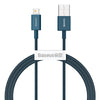 Baseus Superior Series CALYS-A03 2.4A USB to 8 Pin Interface Fast Charging Data Cable, Cable Length:1m(Blue)