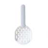 Cat Litter Scoop with Hook, White & Grey - Antibacterial ABS Plastic