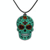 Halloween Skull Necklace Acrylic Personalized Pendant Jewelry(Green)
