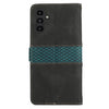 For Samsung Galaxy S24 5G Grid Stitching Leather Phone Case with Lanyard(Black)