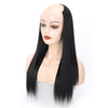 Wig Half Headgear Long Straight Hair U-Shaped Wig Headgear, Colour: 5.US-4# Brown Black