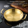 Thickened Stainless Steel Double Ears Pan Seafood Rice Pan Fried Chicken Tray, Size: 28cm Silver