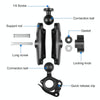 PULUZ Motorcycle O-Clip Quick Release Clamp Handlebar Fixed Mount Holder for GoPro and Other Action Cameras(Black)