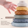 Baby Stacking Nesting Circle Toy Soft Squeeze Building Blocks Sensory Toys, Style: Basic