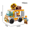LELE BROTHER Children Assembling Mini City Street Scene Building Blocks, Style: 8613-5 Fried Chestnut Car