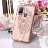 For Alcatel 1L 2021 Embossed Butterfly Leather Phone Case(Rose Gold)