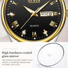 OLEVS 5563 Women Luminous Waterproof Quartz Watch(Black + Gold)