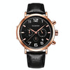 Ochstin 6105 Multi Function Watch Business Leisure Men  Watch Waterproof Timing Quartz Watch Belt Watch(Rose Gold Black)