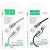 hoco UA38C USB and USB-C / Type-C to LED Light Adapter Cable with Night Light Shade, Length:30cm(Black)
