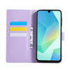 For Samsung Galaxy A54 5G Rose Flower Embossed 3-Card Slots Leather Phone Case(Purple)