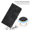 For Samsung Galaxy S25 5G Skin-feel Embossed Butterfly Leather Phone Case(Black)