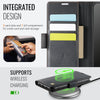 For iPhone 11 Pro AutSpace A11 Side Buckle MagSafe Magnetic RFID Phone Leather Case(Black)