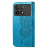 For Xiaomi Redmi K70 Butterfly Love Flower Embossed Leather Phone Case(Blue)