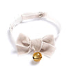 Velvet Bow Collar for Cats, Dogs & Rabbits - Grey - S (17-30cm)