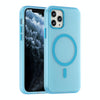 For iPhone 11 Pro MagSafe Frosted Translucent TPU + PC Full Coverage Phone Case(Blue)