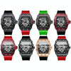 BINBOND B6577 Barrel Shape 30m Waterproof Sports Quartz Watch(Green Silicon-Black-Black)