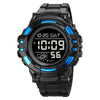 SKMEI 2003 Multifunctional Back Light Sports Watch Mens Countdown Date Alarm Clock Watch(Blue Black Machine)