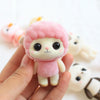 Little Cute PVC Flocking Animal Sheep Dolls Birthday Gift Kids Toy, Size: 5.5*3.5*7cm(Pink)