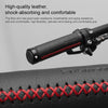 PROMEND GR-501 1 Pair Microfiber Leather Mountain Bicycle Grips Cover(Black Black)