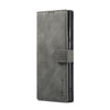 For Samsung Galaxy S22 Ultra DG.MING Retro Oil Side Horizontal Flip Leather Case with Holder & Card Slots & Wallet(Grey)
