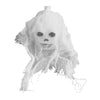 Halloween LED White Yarn Skull Ghost Festival Horror Atmosphere Decorative Lights, Style: 2.5m 10 Lights (White)