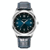 YAZOLE 552 Luminous Pointer Calendar Waterproof Quartz Watch(Roman+Blue)