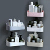 Bathroom Paste Wall-Mounted Plastic Storage Rack Geometric Shape Bathroom Rack, Specification: Carton Packaging(Pink)