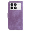 For Redmi K70 / K70 Pro Little Tiger Embossed Leather Phone Case(Purple)