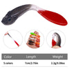 7cm 5pcs /Pack HENGJIA SO177 Dual Color Imitation Fishing Lure Freshwater Soft Dummy Bait(Color 1)