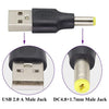 10 PCS 4.8 x 1.7mm Male to USB 2.0 Male DC Power Plug Connector