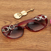 Retro UV400 UV Protection PC Frame AC Lens Sunglasses(Wind Red)
